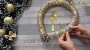 DIY Новогодний венок. Новогодние поделки своими руками. Зимние поделки в садик или школу.