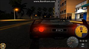 GTA 4 MIAMI VICE CITY Ferrari F40 + Vehicle Gauges script mod