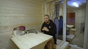 Каркасная баня с панорамными окнами I Гарант Бани