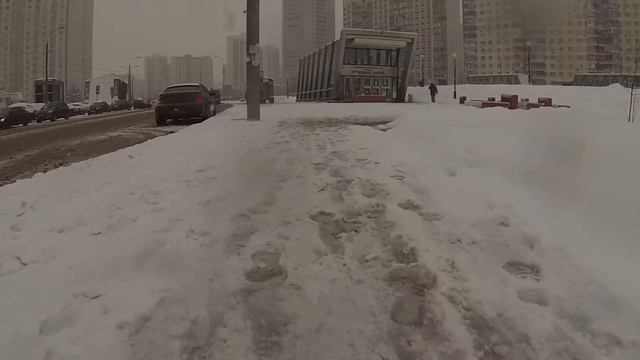 Xiaomi mijia m365. Поездка в снегопад и 0 градусов. Ч2 смотреть онлайн