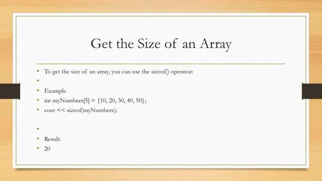 C++ Arrays /#14/ Get the Size of an Array#array #cpp #looparray #coding #notesmaterial