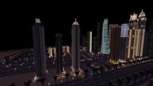 Minecraft Dubai City at night - Майнкрафт Дубай