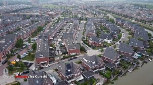 Drone view Netherlands, Beverwijk, Holland, IJmuiden, Heemskerk