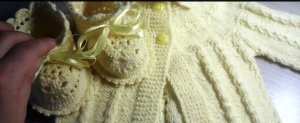 Детская кофточка спицами для новорожденной. 1 часть