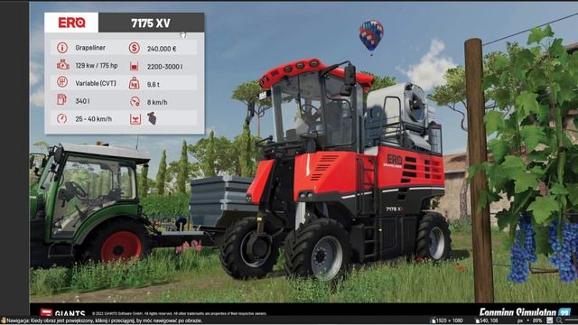 ??? Prezentacja DLC ERO Grapeliner Series 7000 do Farming Simulator 22 смотреть онлайн