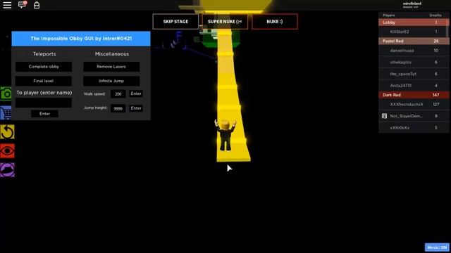 The Impossible Obby GUI Exploit! Auto Complete, Remove Lasers, Infinite Jump and more! Roblox 2020 смотреть онлайн