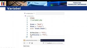 Pemrograman Web : Pengenalan PHP Dasar