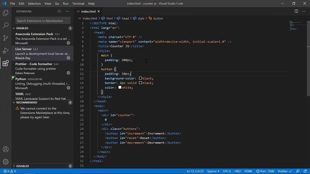 JavaScript Projects for Beginners | JavaScript Counter Project | JavaScript Tutorial
