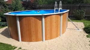 ПОСТРОИТЬ БАССЕЙН КАРКАСНЫЙ своими руками! Эсприт-Биг овал 5.5х3.7х1.35 на даче!