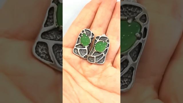 Серебряные украшения с Хризопразом от Циркон С