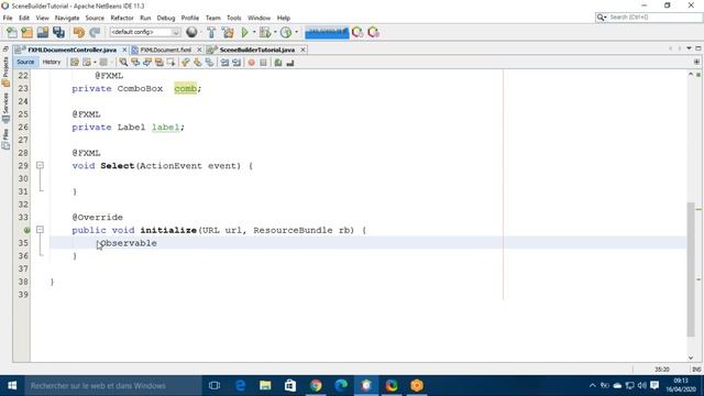 JavaFX Scene Builder Tutorial 36   ComboBox