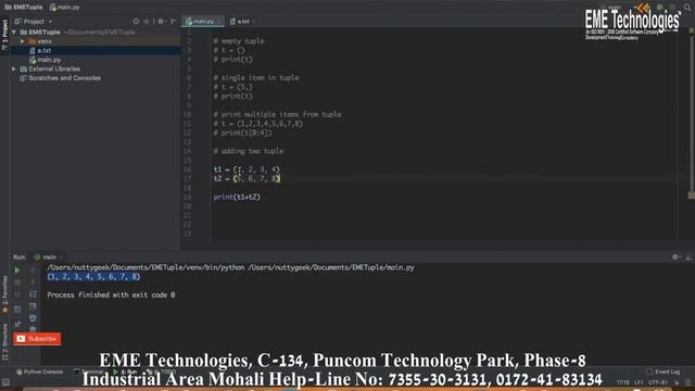 Python Tutorial For Beginners - Python Tuple | Python Tutorial