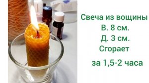 СВЕЧА ИЗ ВОЩИНЫ. КАК И СКОЛЬКО ВРЕМЕНИ ГОРИТ СВЕЧА