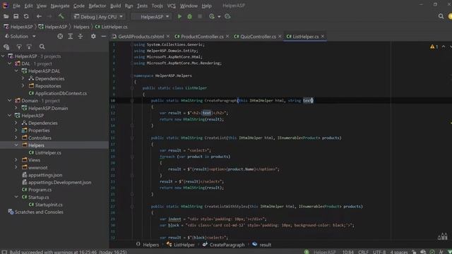 ASP.NET CORE [КАК СОЗДАТЬ HTML-ХЕЛПЕР]
