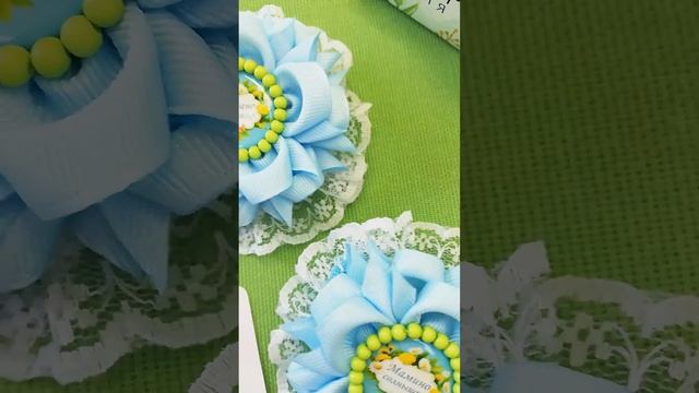 Резинки для волос. Камелии из лент. Бантики для девочки. смотреть онлайн