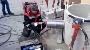 Алмазное бурение 250 мм с рук без станины