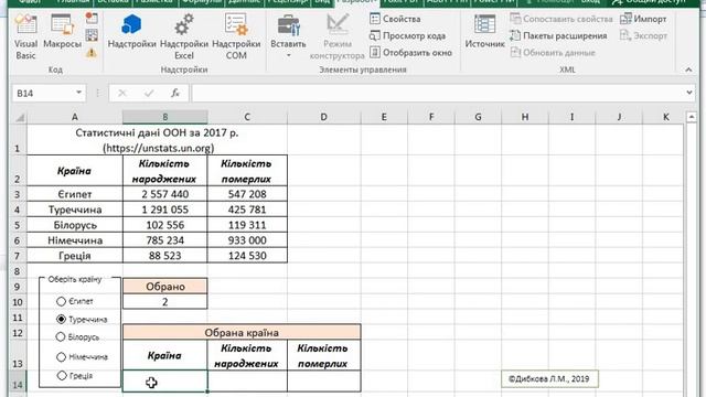 Построение диаграммы (интерактивная с выбором значений через переключатели) в MS Excel смотреть онлайн