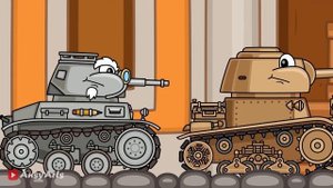 Steel Monsters engage in Battle. Chapter 1 of Animated Series about KV-44, Leviathan, Ratte