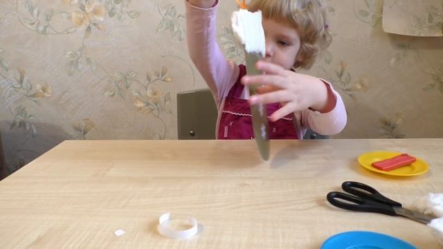 Варежка. Как сделать елочное украшение. Зимние поделки для детей 3, 4, 5, 6 лет в садик.