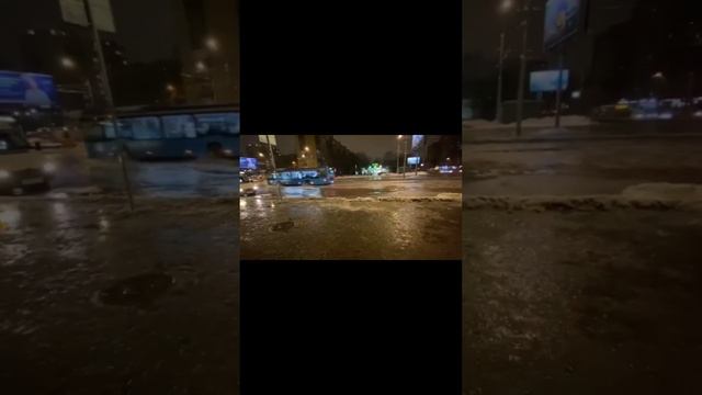 Москву затопил ледяной дождь