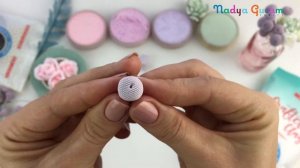 Бруния - Букет из зефирной глины "Белые пионы"