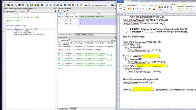 04-Comment créer une image du drapeau de France sous Python avec Spyder смотреть онлайн