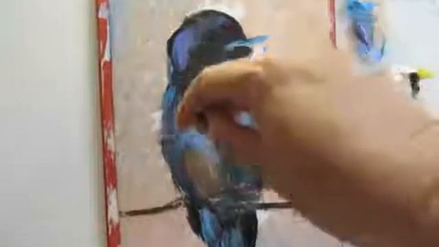 Урок живописи маслом Птица на ветке полный пошаговый с нуля бесплатно онлайн #урокиживописи