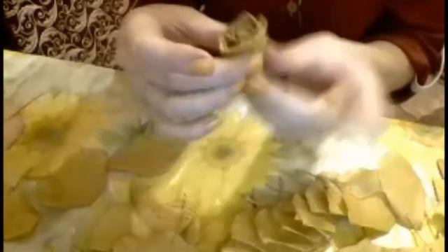 РОЗЫ! Цветы из осенних листьев! (Мастер - класс!!!) смотреть онлайн