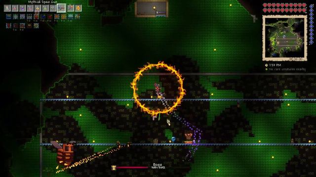 (NO HIT) 1.4.4 Terraria Master Mode For the Worthy Queen Bee Boss Fight смотреть онлайн