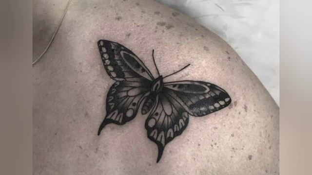 Butterfly Tattoos for men - Black butterfly tattoo for men смотреть онлайн