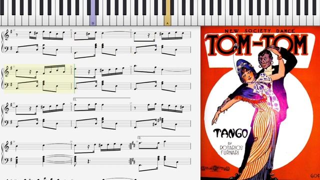 My piano solo of Tom-Tom by Rosario Furnari (1913, Tango piano solo) смотреть онлайн