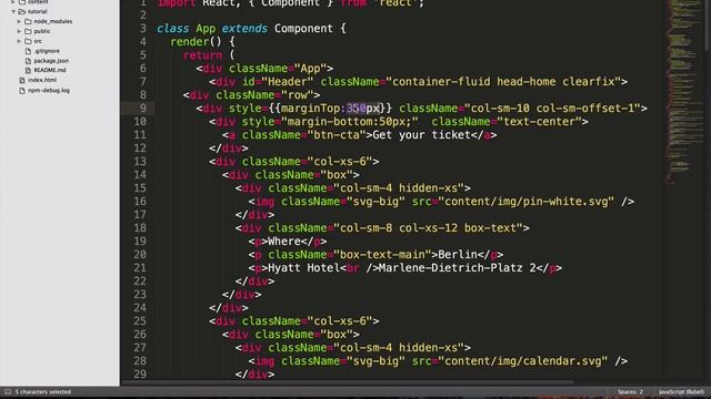 React Tutorials - Converting static HTML into React смотреть онлайн