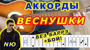 Веснушки Аккорды ? NЮ Юрий Николаенко ♪ Разбор песни на гитаре ♫ Гитарный Бой для начинающих