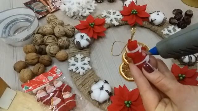 Рождественский венок на дверь своими руками