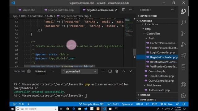 laravel 8 tutorial in Bangla Part 03| Middleware, csrf, authentication, db query, and blade engine