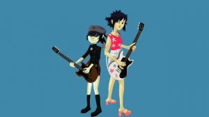 Gorillaz - Feel Good Inc. but Noodle is practicing with an unplugged electric guitar