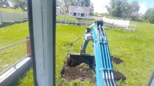 Мини-экскаватор kubota . Планировка участка .