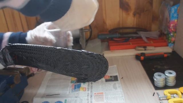 Ремонт ХОККЕЙНОЙ КЛЮШКИ крюка (пера). Часть 1 восстановление крюка. смотреть онлайн