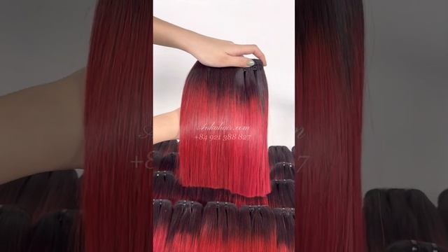 Bone straight hair Ankahair +84921388827 #humanhair #hairfactory #wigshop #hairshop #redhair смотреть онлайн