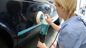 Allie's First Go with Makita 9227CB on a Side Panel