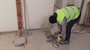 Подготовка основания Кладка кирпичной перегородки