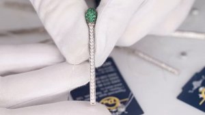 Подвеска из серебра с фианитами «Спичка»