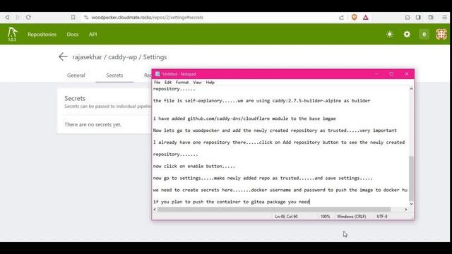 How to Build & Publish Custom Docker Container using Gitea & Woodpecker behind Caddy Server | TUNEI смотреть онлайн