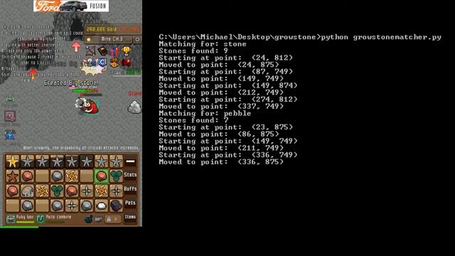OpenCV Template Matching in GrowStone