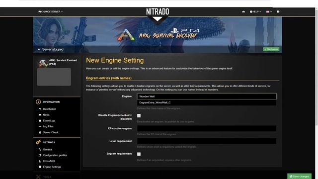 How to Disable Engrams on your Ark Survival Evolved Server