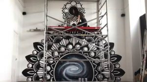 Mandala Galaxy Gate mural by PhloxGraphix