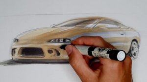 How to draw MITSUBISHI ECLIPSE (with Markers)