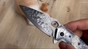 ТОП  Складные Ножи из Дамасской Стали для Мужиков