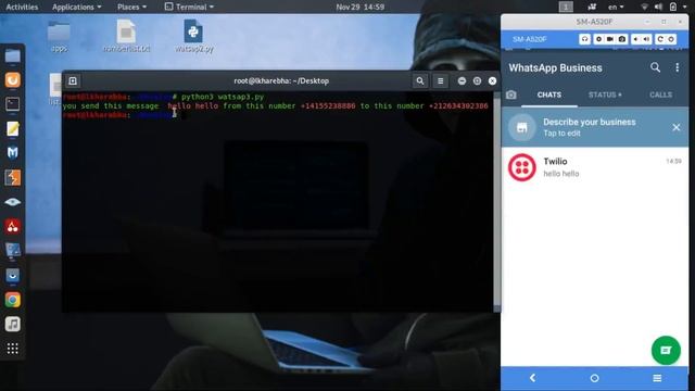 ارسال رسائل الواتساب من البايتون send message whatsapp from python смотреть онлайн
