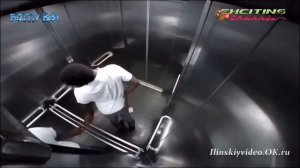 Нежданчик в лифте(Прикол в лифте)